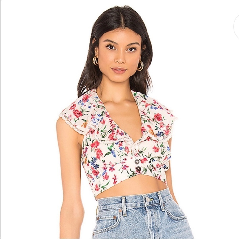 LOVERS + FRIENDS REVOLVE Marty Floral Top